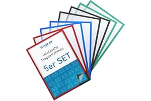 KARAT 5 Magnetic Frames DIN A5 Frames for Children's Drawings, Document Holder, Information Bag, Magnetic Picture Frame for Offer Signs, Sheet Holder, Document Bag (Outer Dimensions 16.7 x 22.6 cm,