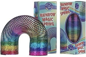 MVS Wholesale Receive 1 x Metallic Effect Walking Spring in Gift Box (15cm x 5.2cm), Makes, Stocking Filler. 80's Retro Classic.