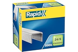 Rapid Punti metallici standard, zincati, 24/6 mm, 10 x 5000 pezzi, 24859800