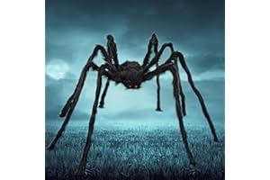 Jaoucue 1.5m Haarige Spinne, Outdoor-Dekorationen, Halloween Outdoor Deko Gruselige Riesige Spinne, Gefälschte Große Spinne, Gruselige Spinnen, Requisiten für Halloween, Hofdekorationen