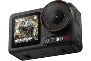 DJI Osmo Action 5 Pro Combo Standard, Fotocamera impermeabile con sensore 1/1.3", video 4K/120fps, vlog camera, Tracciamento del soggetto, stabilizzazione, 2 touchscreen OLED, action cam 4K