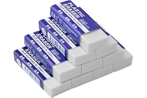 EULANT Lot 10 Gomme Blanche,2B Gomme Crayon Plastique avec Boîte de Rangement pour étudiants enseignants dessin croquis écriture