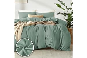 puredown 1PCS Funda Nordica Cama 240x220cm+ 2PCS Funda Almohada 65x65cm, Juego de Cama 100% Microfibra, Suave y Transpirable, Oeko-Tex, Verde