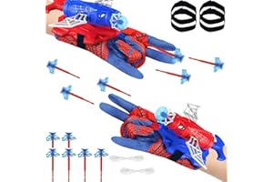 DFADKYWU Spid er Launcher Glove, Set of 2 Spid-er Toys, Spid er Network Launcher, Spid-er Hero Gloves, Launcher Toy for Children Fans, Indoor Toy Gift Boy