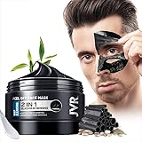 JVR Maschera Nera Viso Punti Neri, di comedone, Esfolianti e Detergenti, Blackhead, con carbone attivo, per la rimozione del 