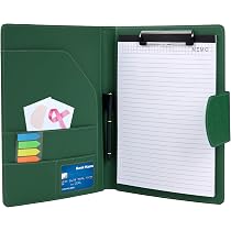 Porte Documents A5 Cuir - Fermeture Magnétique - Bloc Note Et Stylo Inclus - Organisation Bureau