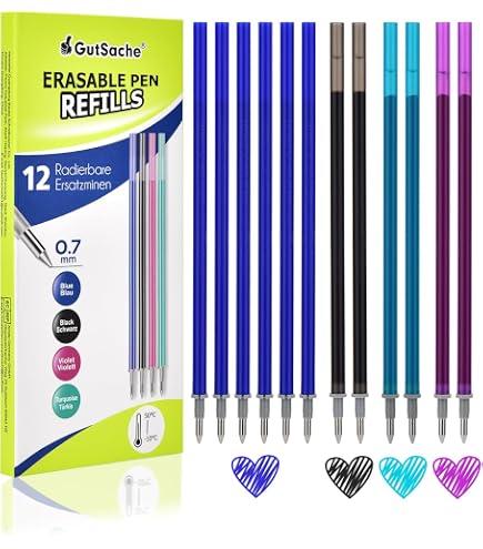 Produktbild von 6er-Pack Radierbarer Kugelschreiber, Süße Tier Radierbare Stifte Mit Blau Und Rosa Mine, EBiene, Panda, Koala, Bär Radierbarern Gelstifte 0,7 Mm, Cartoon Erasable Pen Für Kinder Studenten Geschenk (B
