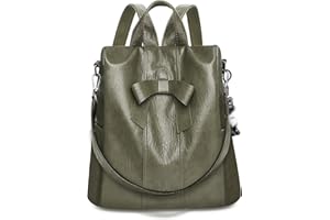 HUA ANGEL Leger Sac à Main Sac à Dos 2 en 1 en Cuir Souple Femme Chic et élégant Sac à Dos Sac à Bandoulière Femme Pour Le Travail Voyage Rencontre