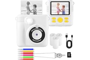 AORILE Kids Camera, Instant Camera for Kids, 1080P HD Digital Camera for 3-14 Years Old Girls (White)