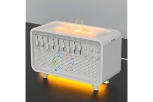 Orifesio 4 en 1 White Noise Machine, Humidificador con Ruido Blanco con 8 Sonidos Naturaleza, Máquina de Sonido para Dormir con Bluetooth y 3 Tiempos, Difusor de Aroma para Bebés, Adultos