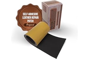 MastaPlasta Original Self-Adhesive Leather Repair Patch Tape - Black 150 x 10 cm (60" x 4"). Instant Upholstery-Quality Repair on a Roll for Sofas, Car Interiors, Bags, Vinyl & More