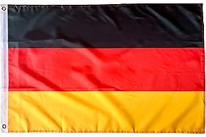 Eudore Deutschland Flagge (60x90cm) wetterbeständige Fahne mit Messingösen, robuster Doppelnaht und strahlenden Farben