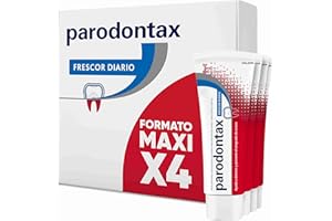 Parodontax Pasta de Dientes Ayuda a Tener y Prevenir el Sangrado de Encías, Frescor Diario, Pack de 4 x 75 ml