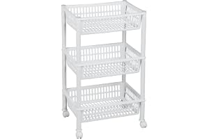 Plast Team Eco Trolley med 3 korgar, vit, en storlek