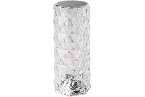 EGLO Lucignano LED-bordslampa, med batteri | trådlös kristallbordslampa för inomhus, kristallampa med RGB-färgförändring, tra