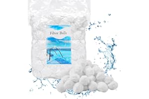 Forever Speed Piłeczki filtrujące 1400 g do systemów filtrów piaskowych, odpowiednie do filtrów basenowych, instalacji filtrujących do akwariów, akcesoria do czyszczenia basenu. Białe kulki filtrujące