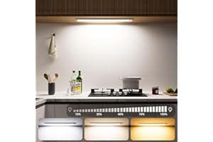 OUILA Luce Led Sottopensile Cucina, 43CM Luce Armadio Led con Sensore, 3000K-6500K Dimmerabile, 2500mAh,108LED Luci Armadio Led con Sensore per Cucina Armadio Scale Corridoio Garage Letto