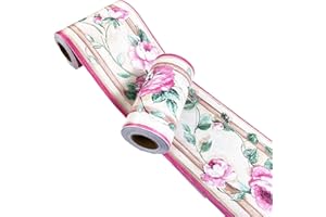 Mesoar Self Adhesive Purple Floral Rattan Wallpaper Border Peel Stick Decorative Ceiling Sticker Molding Border 10cm by 32.8ft