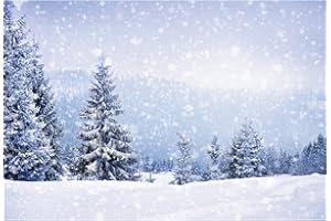 TTINCCEER 300x250cm Winter verschneite Kulisse Pine Forest Heavy Snow Fotografie Hintergrund Woodland Snowy Scenery Winter Snowfield Landschaft Hintergrund Weihnachten Party Decor Banner