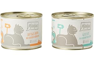 MjAMjAM - nourriture humide premium pour chats - emballage mono I - au poulet et à la dinde, pack de 6 (6 x 200 g), sans céréales avec supplément de viande