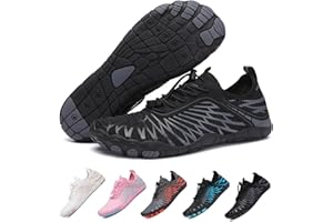Hike Footwear Barefoot Shoes Womens Mens, Barefoot Trainers, Non-Slip Lightweight Water Shoes, Wide Toe Fit Walking Running Gym Swim Surf Outdoor