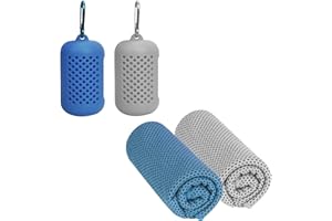 WWW Gym Towels, Cooling Towel Soft Microfiber, 2 Pack Lightweight Sport Fitness Sweat Towel, Breathable Instant Towels for Yaga, Travel, Gym Sports, 30 x 90 cm