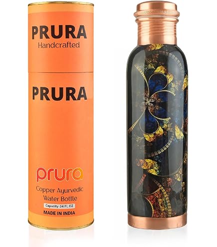ANCIENTIMPEX Caraffa In Rame Puro Per Comodino – Capacità 1 Litro – Benefici Ayurveda