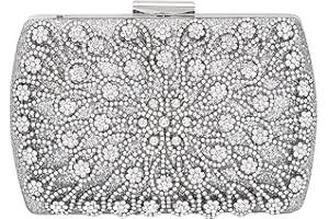 CORIOS Sac de Soirée Pochettes pour Femme Sac en Strass à la Main Diamond Embrayage Sacs à Main D'épaule de Mariée Élégant Sac à Bandoulière pour Fête Mariage Banquet Argent