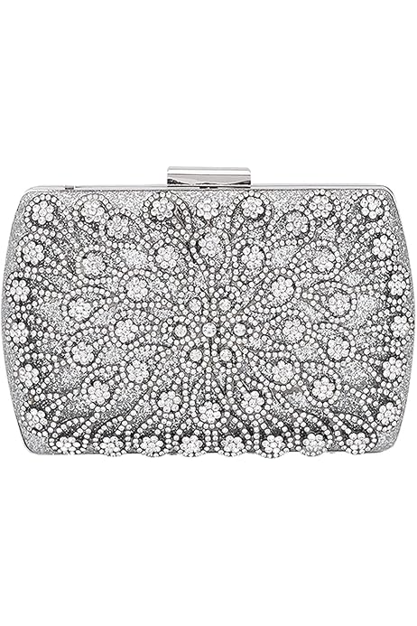 Bolso Fiesta Bolso De Noche Con Joyas Set De Piezas (plateado