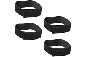 LOKXMVE Mollette per pantaloni da bicicletta per ciclisti, chiusura in velcro, elastico per pantaloni, gamba dei pantaloni, per bicicletta, colore nero, per ciclismo, uniformi militari, escursioni, guadare,