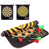 Hsport Manyetik Dart Tahtası Mıknatıslı 6 Ok B&uuml;y&uuml;k Boy &Ccedil;ift Y&ouml;nl&uuml; Hedef Oyunu Dartboard Duvara Zarar Vermeyen Oyun Seti