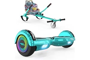 ‎MEGA MOTION MEGA MOTION 6.5 Zoll Hoverboards mit Hoverkart für Kinder, mit Bluetooth Lautsprecher, mit LED-Leuchten, für Kinder Jügen Erwachsen