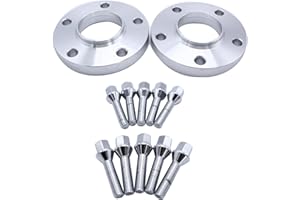 TAKPART 2 separadores de 20 mm Hubcentric Forged Wheels Spacer Kit de diámetro 72,6 5 x 120 mm con 10 tornillos M12 x 1,5 para E36 E46 E90 E92 E60 318i 323i 325i 328i 330i 335i 525i 45i.