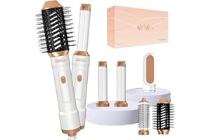 OKWRAP AirStyler 6 in 1, Spazzola Asciugacapelli Multifunzione 6 IN 1, Asciugacapelli Air StylerCon Spazzola Lisciante, Ferro Arricciacapelli ad aria Calda, Styling Arricciatura Raddrizzamento