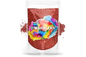 MARBLERS Mica Powder Colourant [Ruby Pearl] 3oz (85g) | Cosmetic Grade | Epoxy Resin Pigment | Dye | Non-Toxic, Vegan, Cruelty-Free | Lip Gloss, Nail Art | Slime, Bath Bomb, Candle & Soap Making