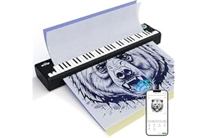 PeriPage Pino Tattoo-Schablonendrucker, drahtlose Thermo-Tattoo-Maschine mit Tattoo-Schablonenpapier, kompatibel mit SmartPhone, Pad & PC