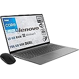 Lenovo Notebook, Pc portatile cpu Intel i5 12Th gen, 10 Core, 16 Gb RAM, Display Full HD da 15,6", SSD Nvme da 750 Gb, Window