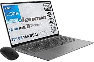 Lenovo Notebook, Pc portatile cpu Intel i5 13Th gen, 10 Core, 16 Gb RAM, Display Full HD da 15,6", SSD Nvme da 750 Gb, Windows 11 Pro, open Office + mouse wireless