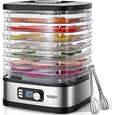 YASHE Food Dehydrator 8 Trays, Adjustable Time and Temperature 72H | LED Display | 360&deg; Hot Air | Adjustable Levels | BPA Fre