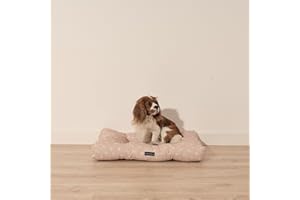 Dear Friend | Cama Perro 75x50x10 Gruesa y Acolchada 100% Algodón, Resistente al Agua, con Acabado Antimanchas - Cama Perro Antipelos, Lavable a Máquina, Relleno Confortable, 100% Made in Spain