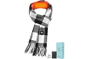 CYCYHEAT 10000mAh Heated Scarf - Neck Warmer Battery Powered, Men and Women Rechargeable USB Heating Scarfs, Upgraded Battery Pack&Heating Element