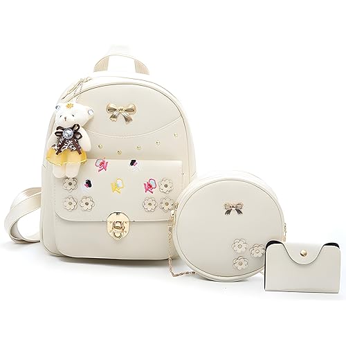 ShopyVid Girls 3-PCS Mini Leather Backpack Sling & Pouch Set for Women\'s/Rakhi gift for Sister