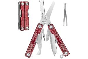 BIBURY multiverktyg, minisailor Scissors, multiknippsax EDC med 9 verktyg, fickkniv, burköppnare, skruvdragare, osynlig pince