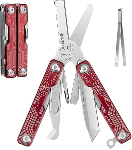 Mocheia Shop Coltellino multiuso 9 funzioni Giravite Forbici
