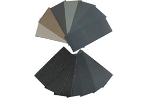 SHONYE 14 Piezas Papel de Lija (Grano 60 a 10000), Papel de Lija en Seco y Húmedo, para Lijado y Pulida de Madera/Metal/Muebles/Automóviles, Papel de Lija de Grano Alto, 23 x 9 cm