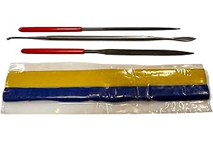 WAR WORLD GAMING WWScenics Medium Green Stuff Sculpting Kit – 15cm/6” Putty Strip with Tools & Files