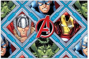 Procos Tovaglia Plastica 120 X 180 Cm Avengers Mighty, Multicolore, 5PR87968