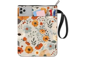 CRASPIRE Copertine per Libri A Fiori Custodia per Libri Vintage Protezione per Libri con Piante per Libri Tascabili Copertina per Libri in Tessuto Lavabile con Cerniera e Tasca Extra per Gli Amanti