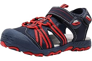 Ahannie Sandales Bout Fermé Garçon, Basket Mixte Enfant, Chaussure de Sport Outdoor Plage Sandales Garcon