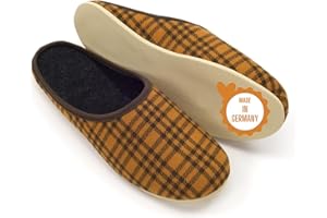 Pantoffelmann Kamelhaar Filzpantoffeln mit Gummi- oder Filzsohle I Größen 37–51 I Rutschfeste Hausschuhe mit weichem Fußbett I Warme Filzhausschuhe für Damen & Herren